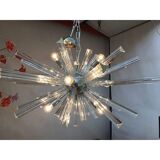 Murano Glass Oval Murano Glass Triedro Sputnik Chandelier