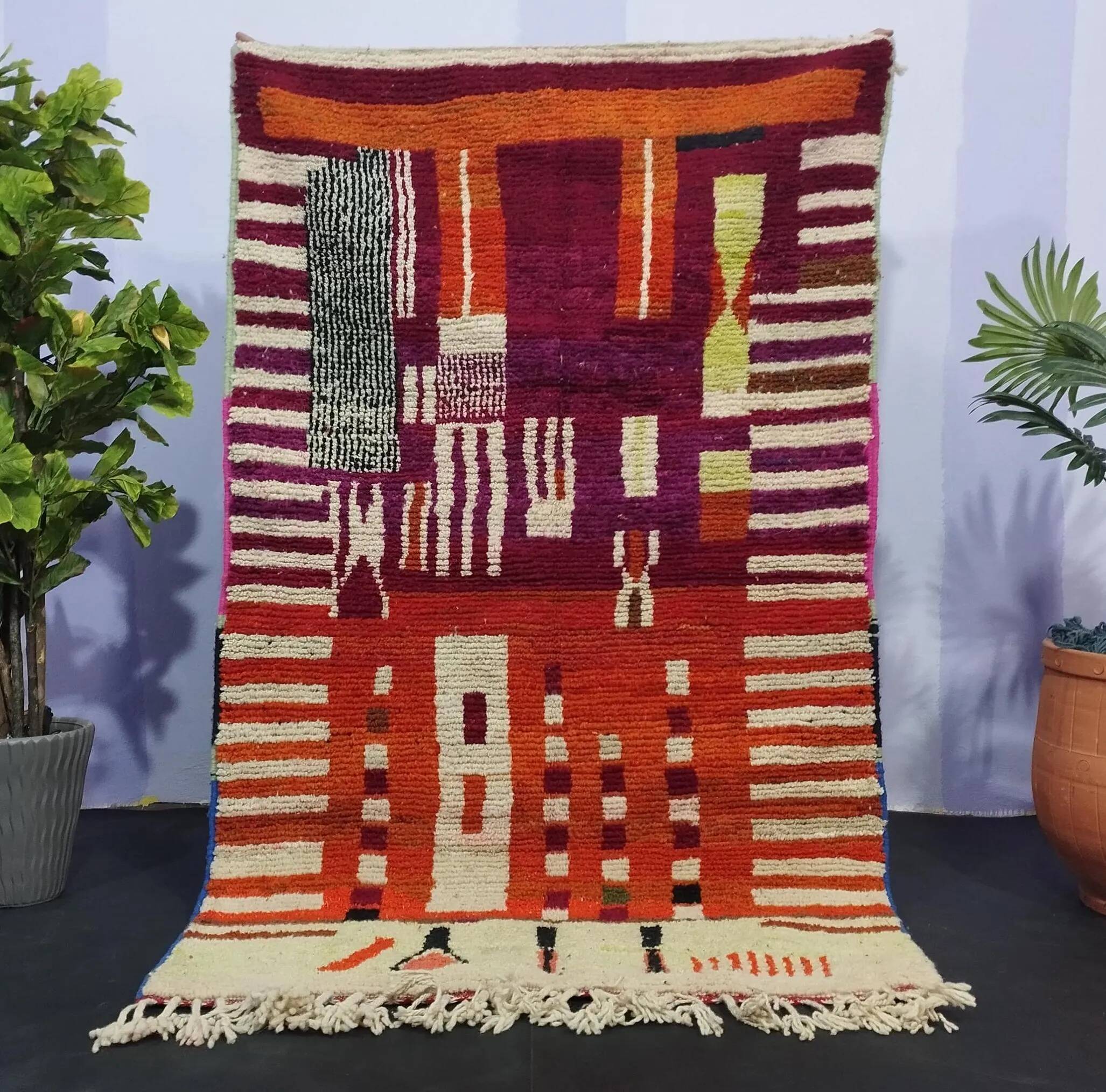 Traditional handmade carpet 250cm x 150cm Moroccan