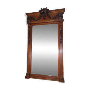 Miroir biseauté en bois