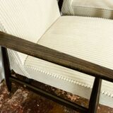 Type 300 190 Armchairs in Corduroy by H. Lis, 1960s, Set of 2