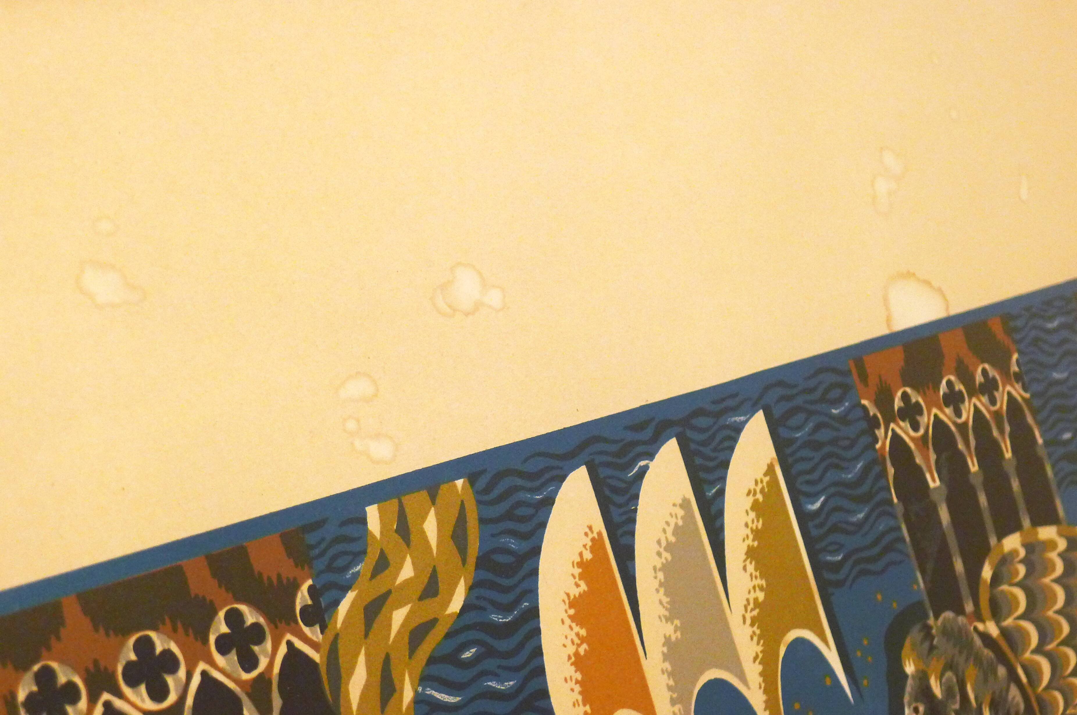 Lithograph Venezia signed J.Picart Le Doux 78cm x 57cm