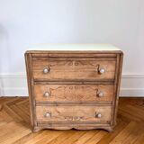 Art Deco chest of drawers in solid oak