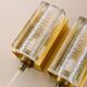 Set of 2 Vitrika Atlantic Wall Lamps in Clear Glass with Brass-Gold Frames