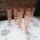 Lot of 8 Champagne flutes Luminarc Arcoroc Rosaline