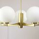 Mid-century Modern Italian Brass and Opaline Chandelier, 1960s