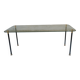 Table basse vintage "verre et laiton"
