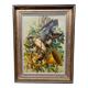 Tableau de style chasse. Huile sur toile.