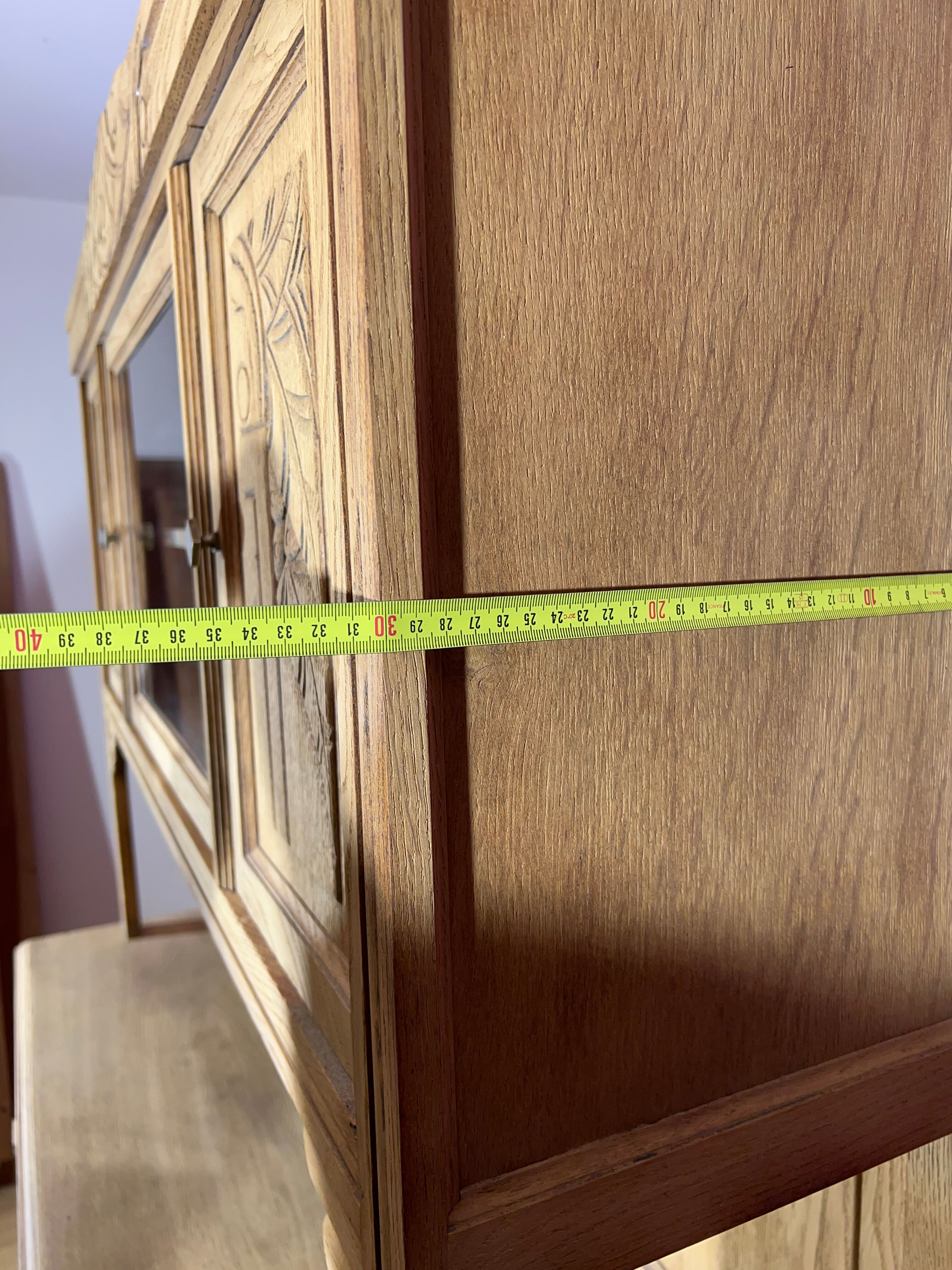 Buffet cupboard in oak brut art deco 1940-50