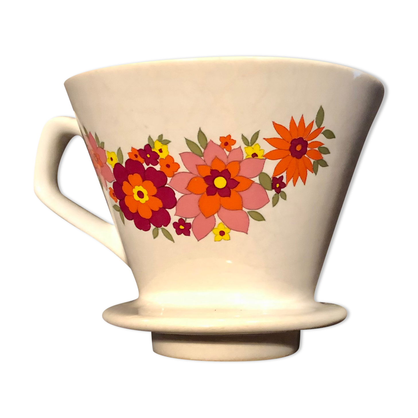 Ceramic coffee filter flowers