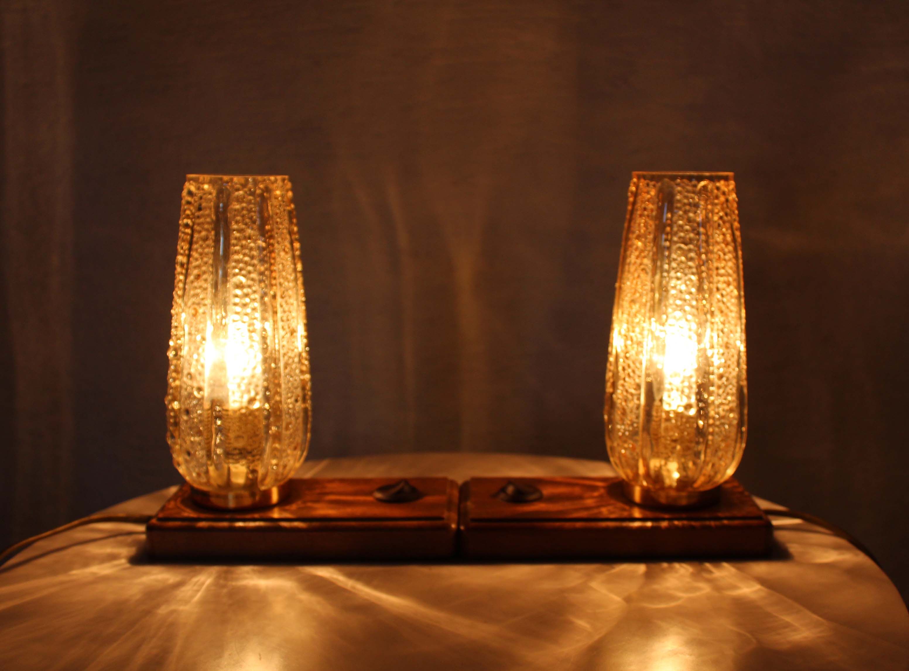 Pair of vintage table or bedside lamp