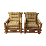 Cube bamboo armchair