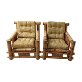 Cube bamboo armchair