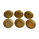 6 solid brass coaster, vintage from the 1950s