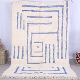 Handmade wool Berber rug 250x150 cm