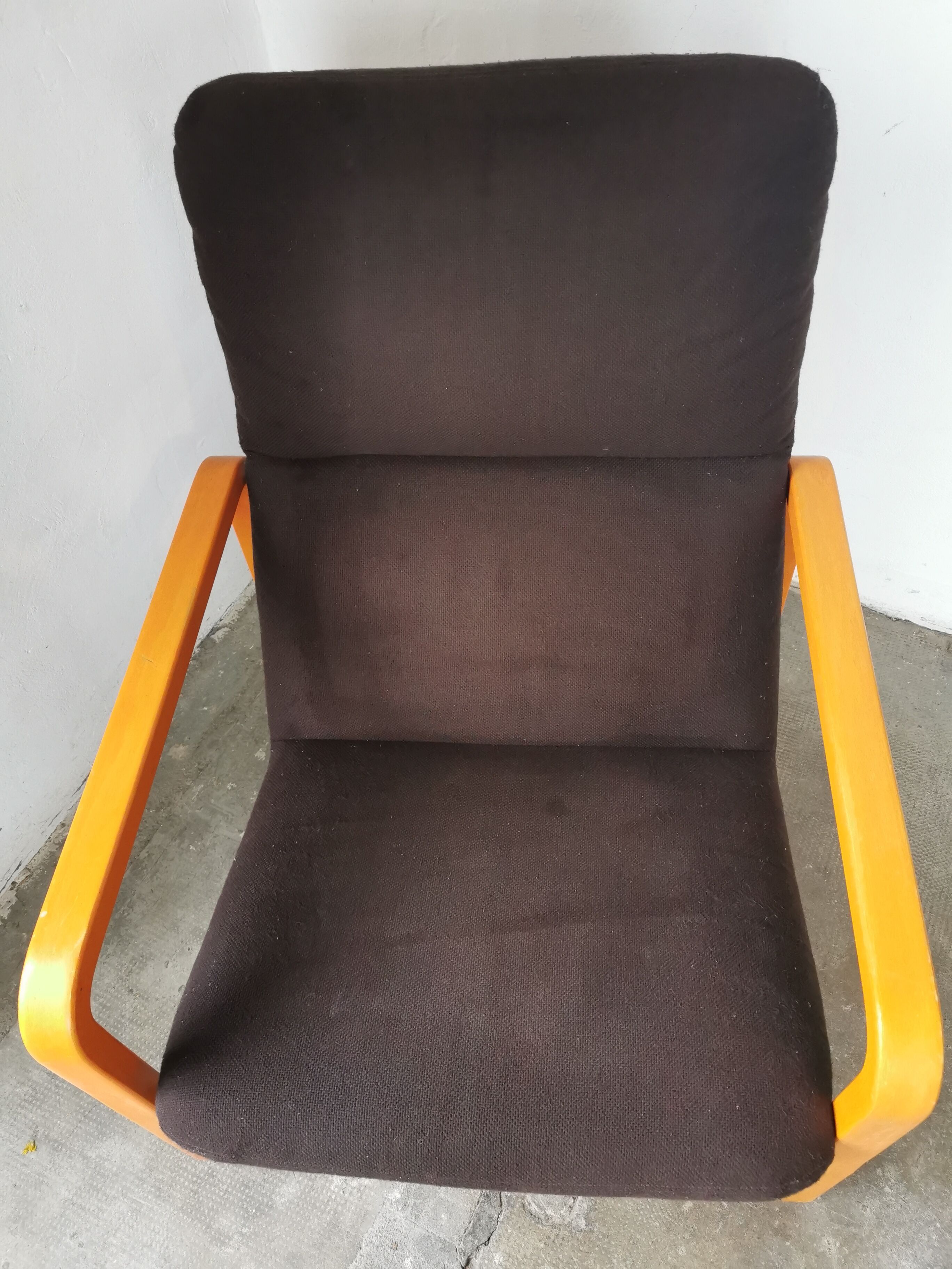 Curved wood armchair Wilkhahn 1980