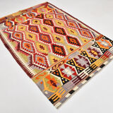 5x7 bold colorful kilim rug, 155x220cm