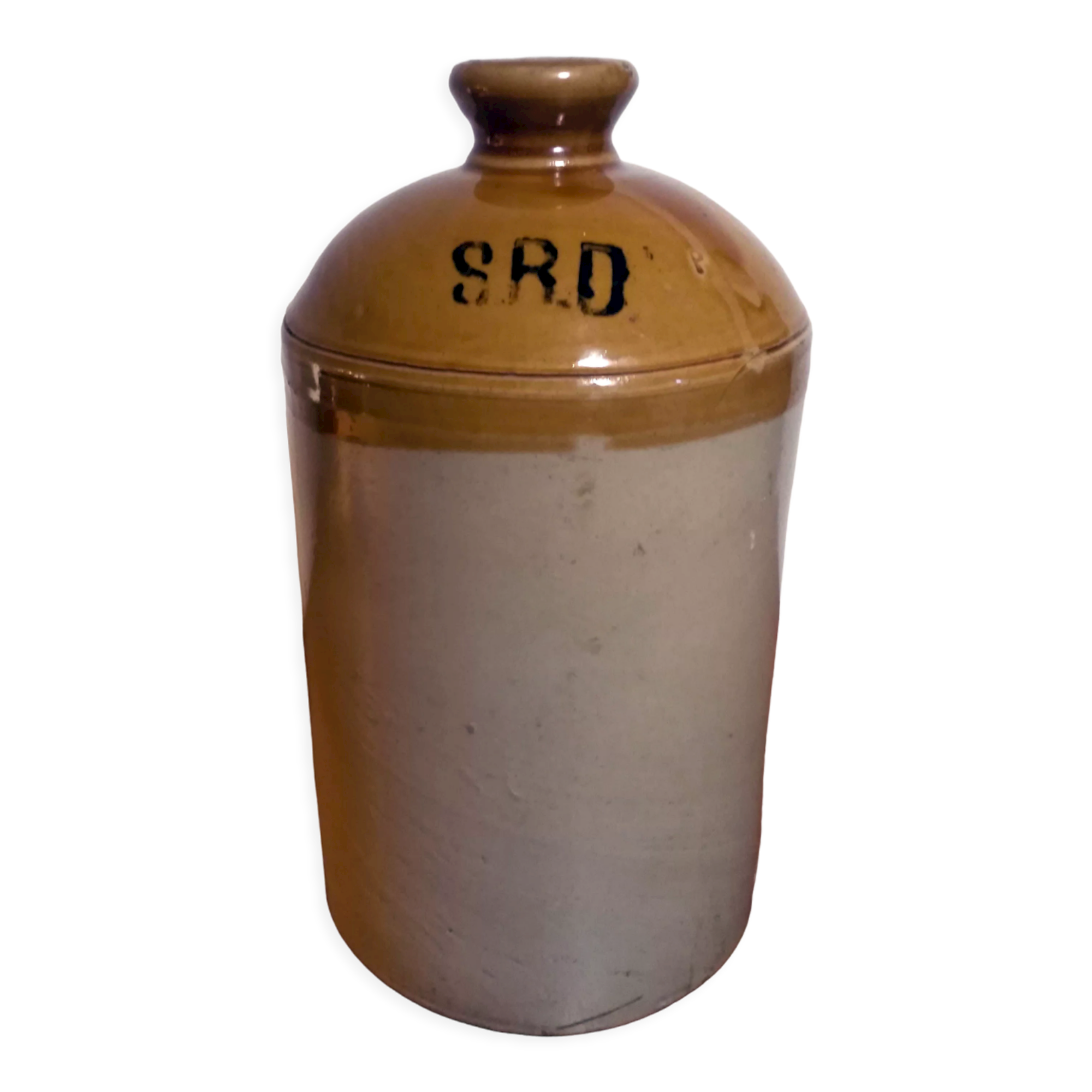 Cylinder, jar, Glazed stoneware S.R.D