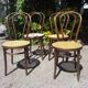 Set of 4 canned bistro chairs ZPM Radomsko design Thonet