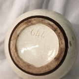 Art deco ball vase in cracked earthenware