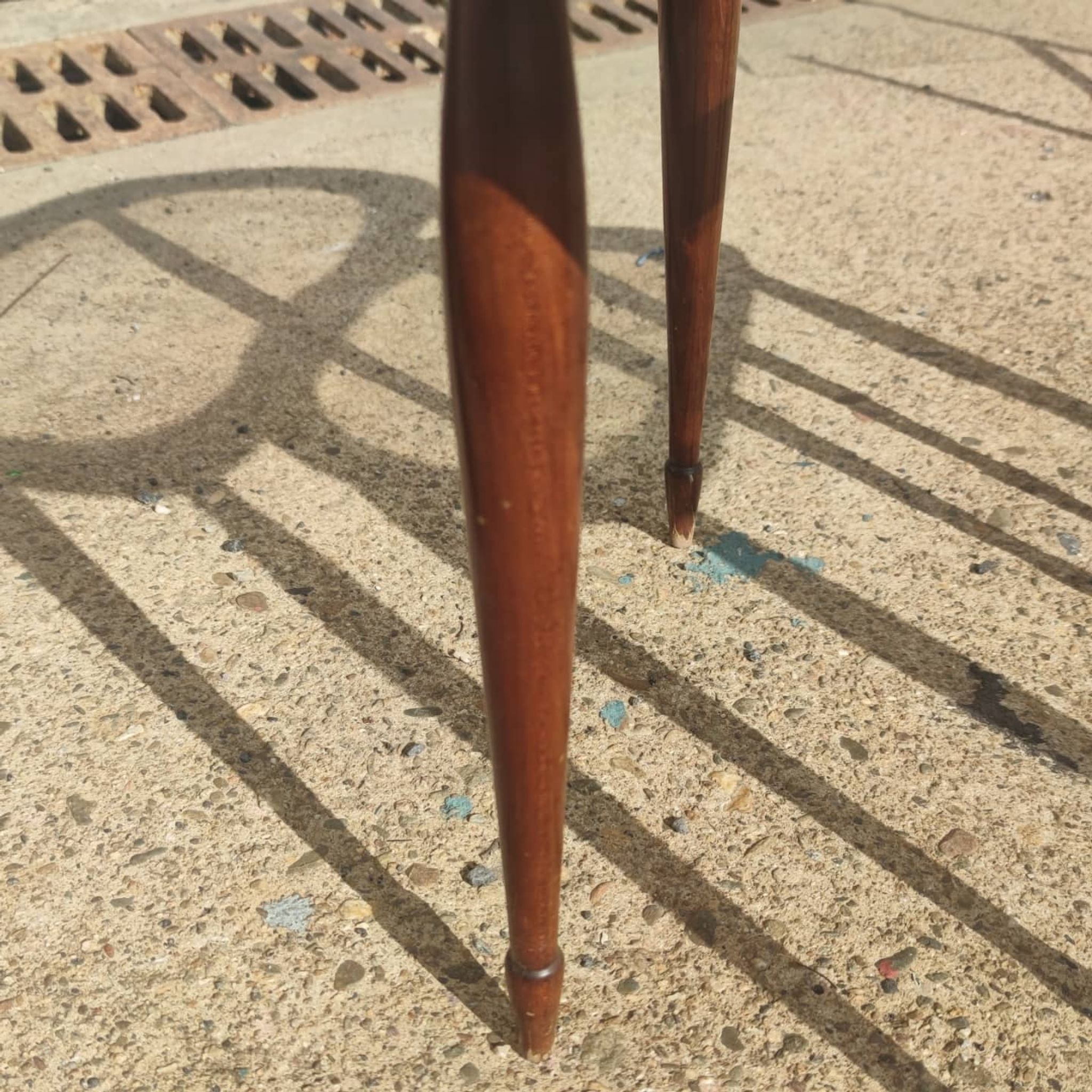 2 tables in mahogany, glass and bronze, circa 1960