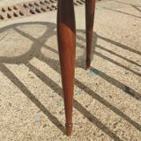 2 tables in mahogany, glass and bronze around 1960