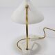 White brass desk or table lamp in the Louis Kalff style from the 1950s.