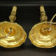 Paire de pieds de lampe style Louis XV - bronze doré