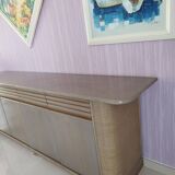 Buffet en rotin gris et brun Robertti