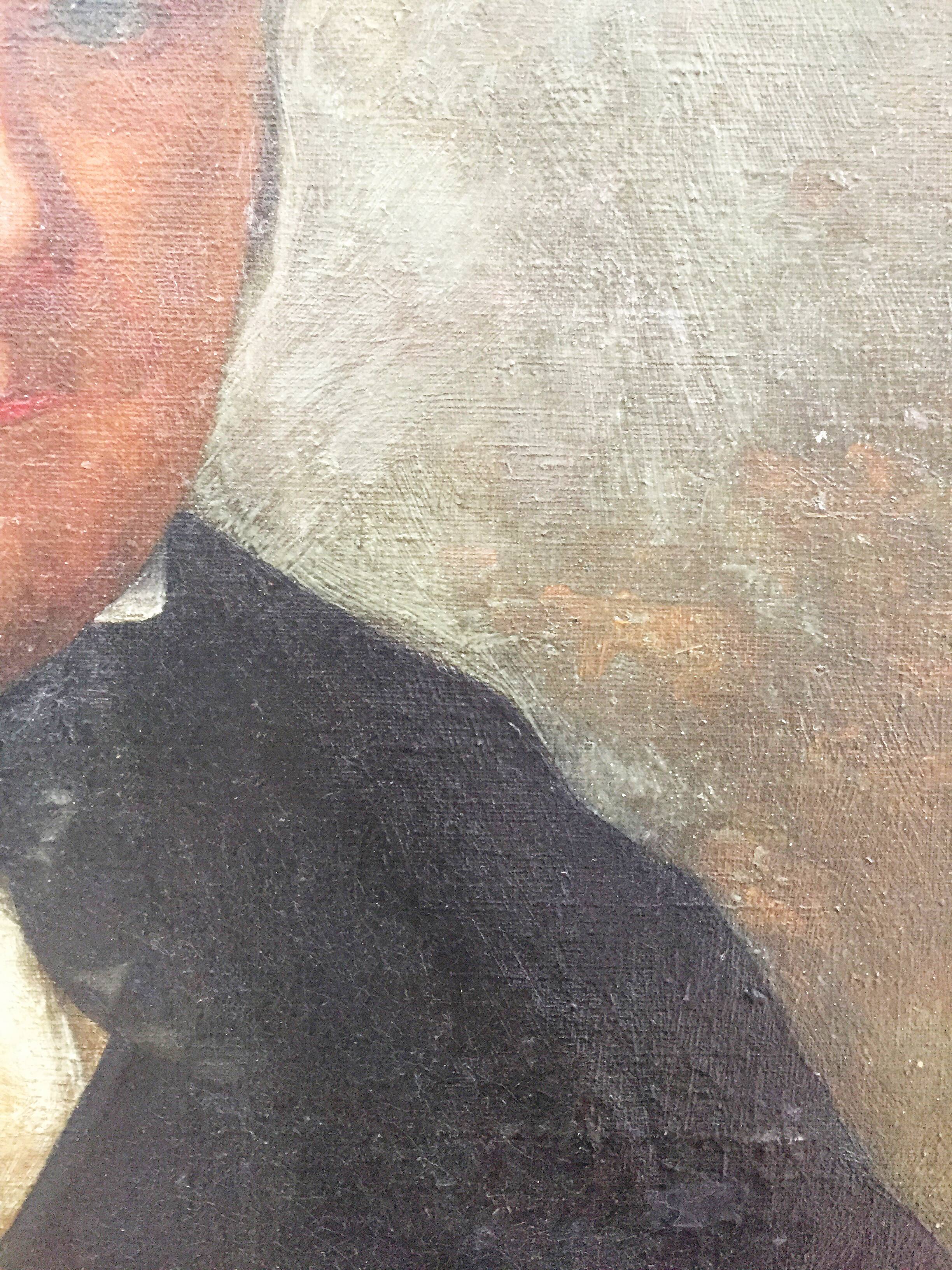 Oil canvas portrait of a man