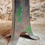 Antique solid oak table on cast iron base – France, 18th century