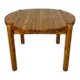 1980s Vintage Round Extendable Pine Dining Table