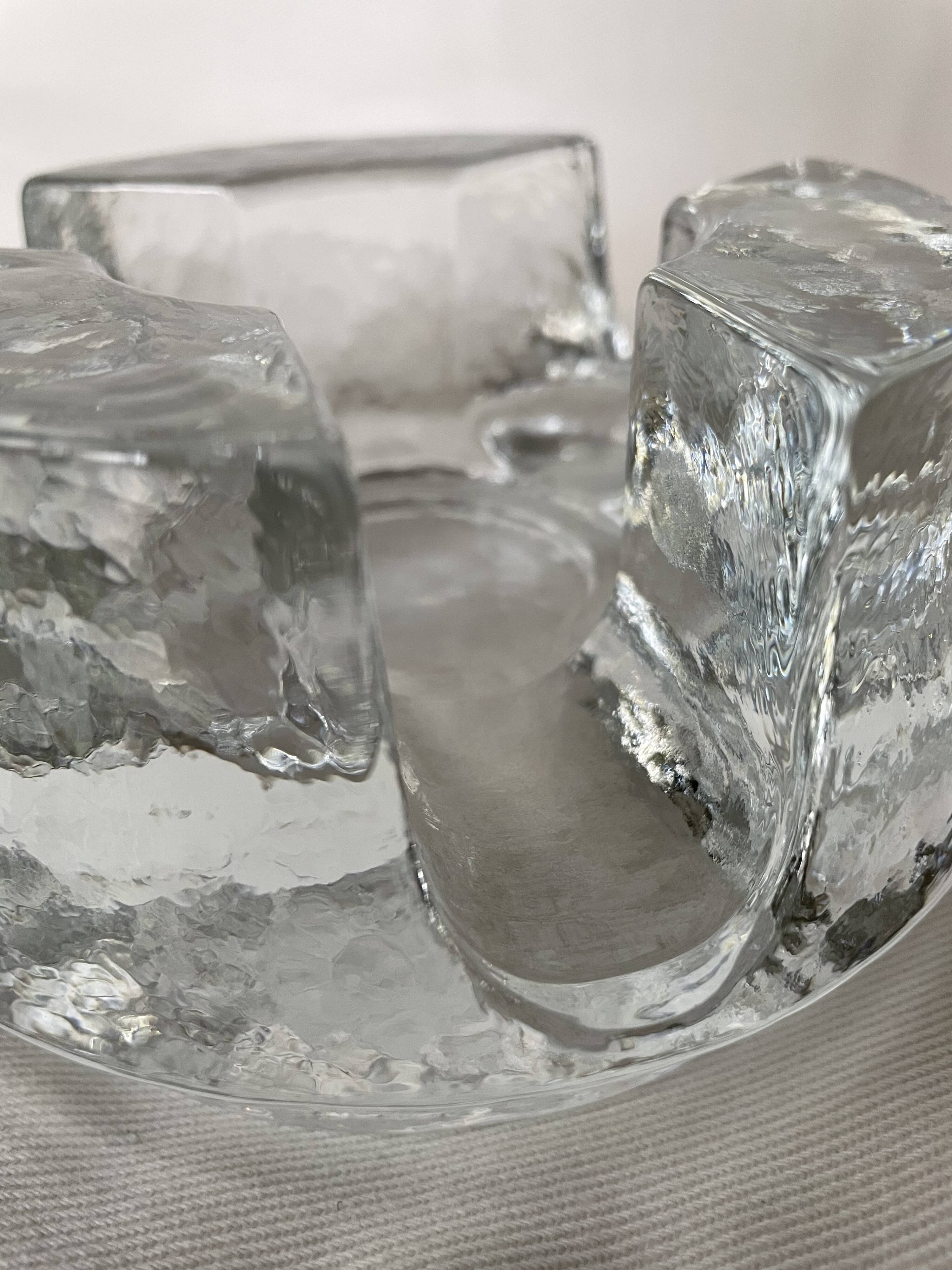 Bougeoir en cristal de verre lourd, chauffe-assiette
