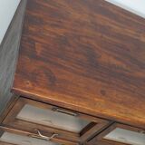 Vintage Dutch Oak Haberdashery Shop Cabinet / Vitrine, 1950s