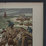 Lithograph by Henri Rivière In the Noroît Wind - The Mosses