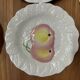 Set of 10 plates decorated with Sarreguemines porcelain fruit