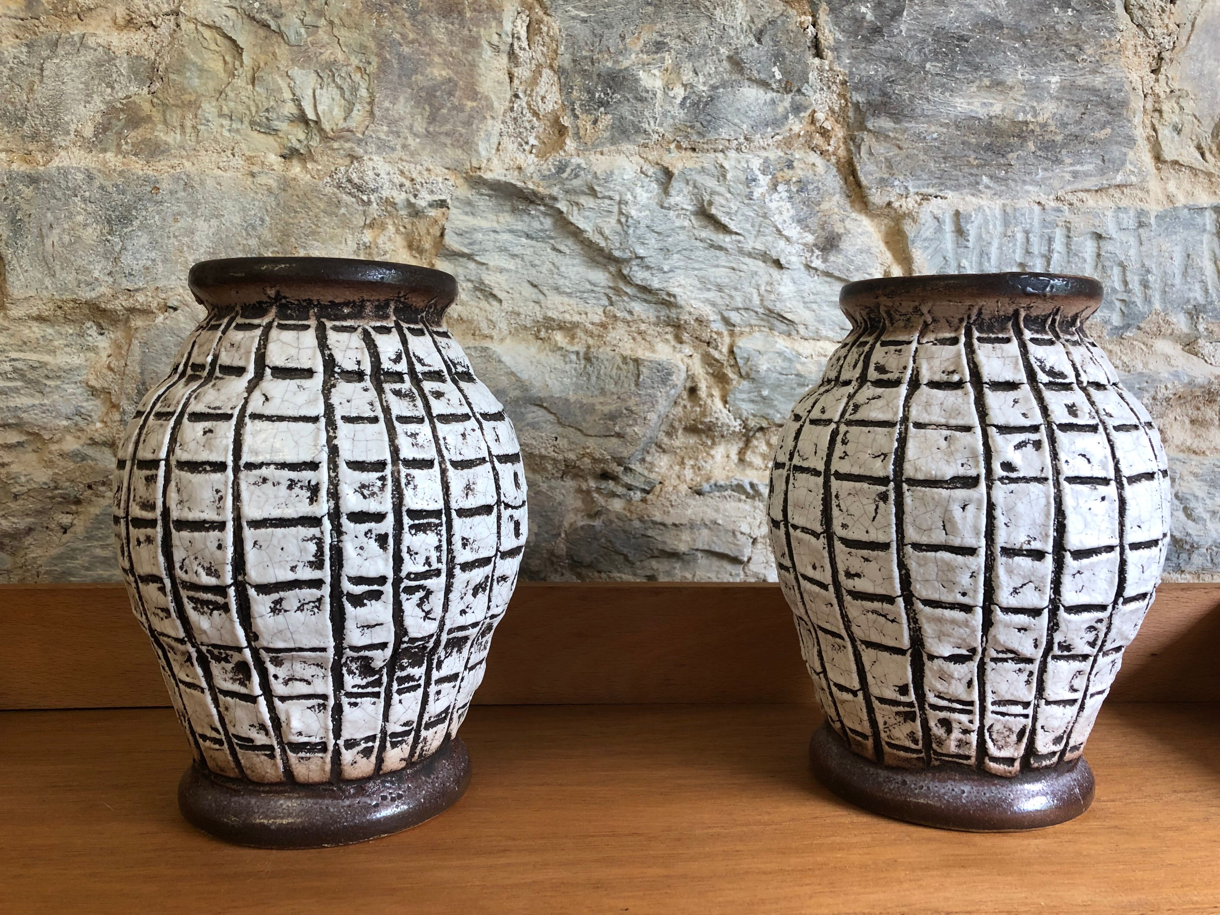 Ceramic vase duo by Louis Dage