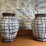 Ceramic vase duo by Louis Dage