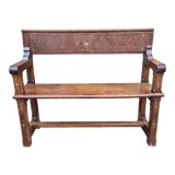 Stylized church pew, early twentieth century, solid wood