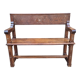 Stylized church pew, early twentieth century, solid wood