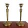 Pair of brass candlesticks, 19th century, neoclassical style.