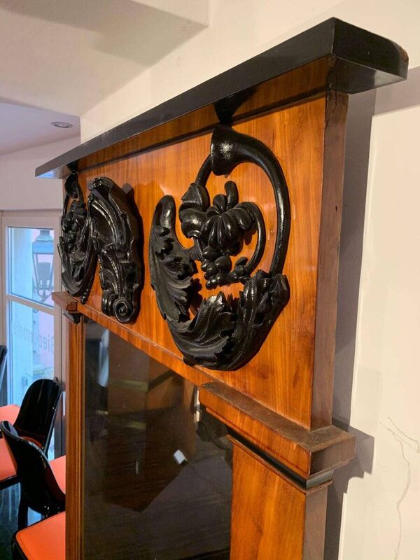 Miroir Empire, Acajou, Décor Sculpté Ébène, Sud de l'Allemagne, vers 1810