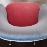 Egg curved armchairs from the 50s and 60s restored Italian design