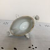 Old white porcelain saucière Fat Maigre