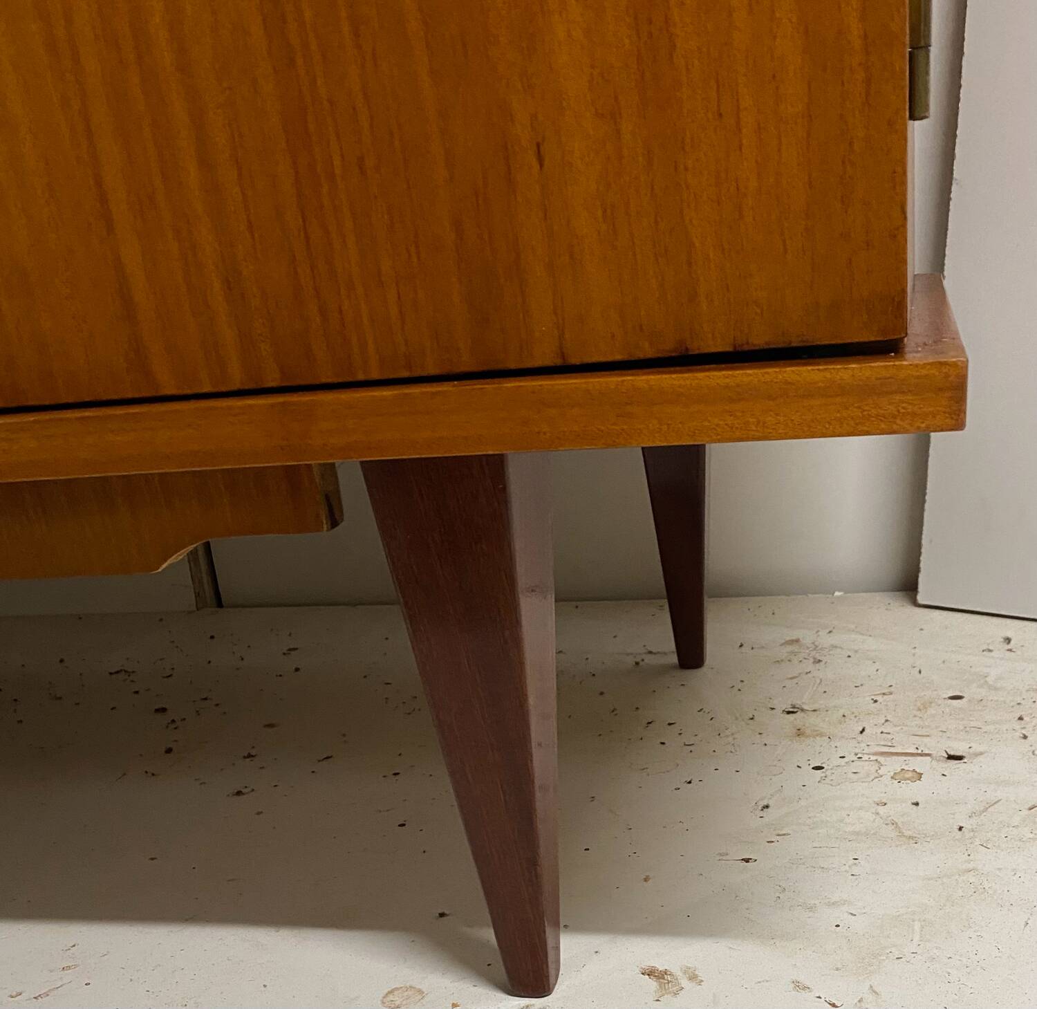 Vintage wardrobe with compass feet from the 60s