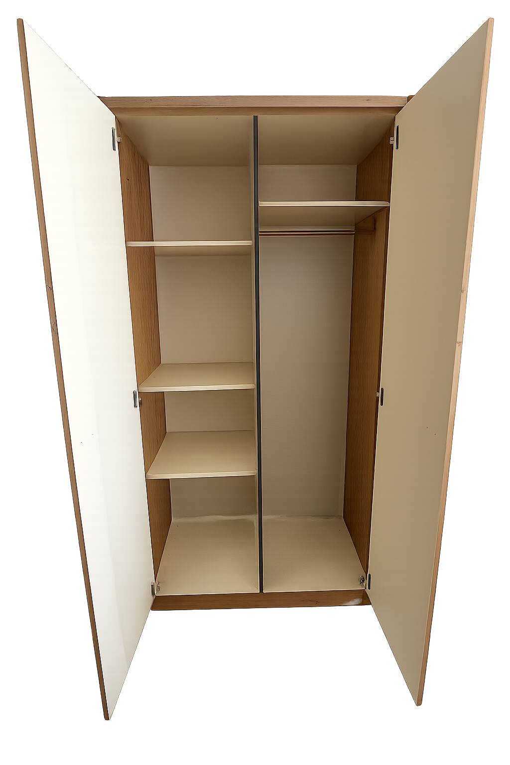 Set of 2 vintage solid wood cabinets + designer display cabinet