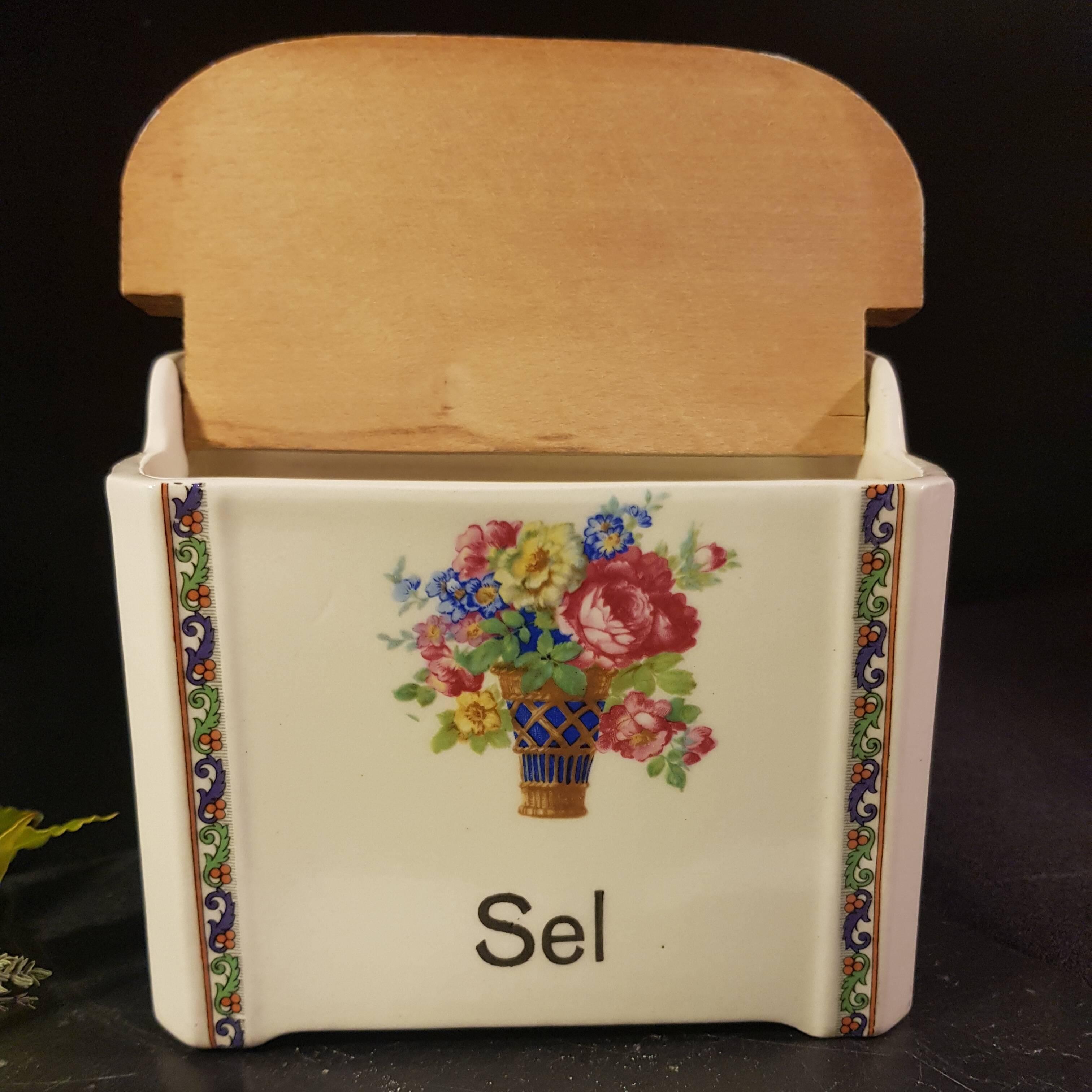 Boîte à Sel En Céramique Ancienne – Petits Défauts, Charme Garanti