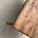 Antique farm table from the 1950s, with 3 drawers and turned legs