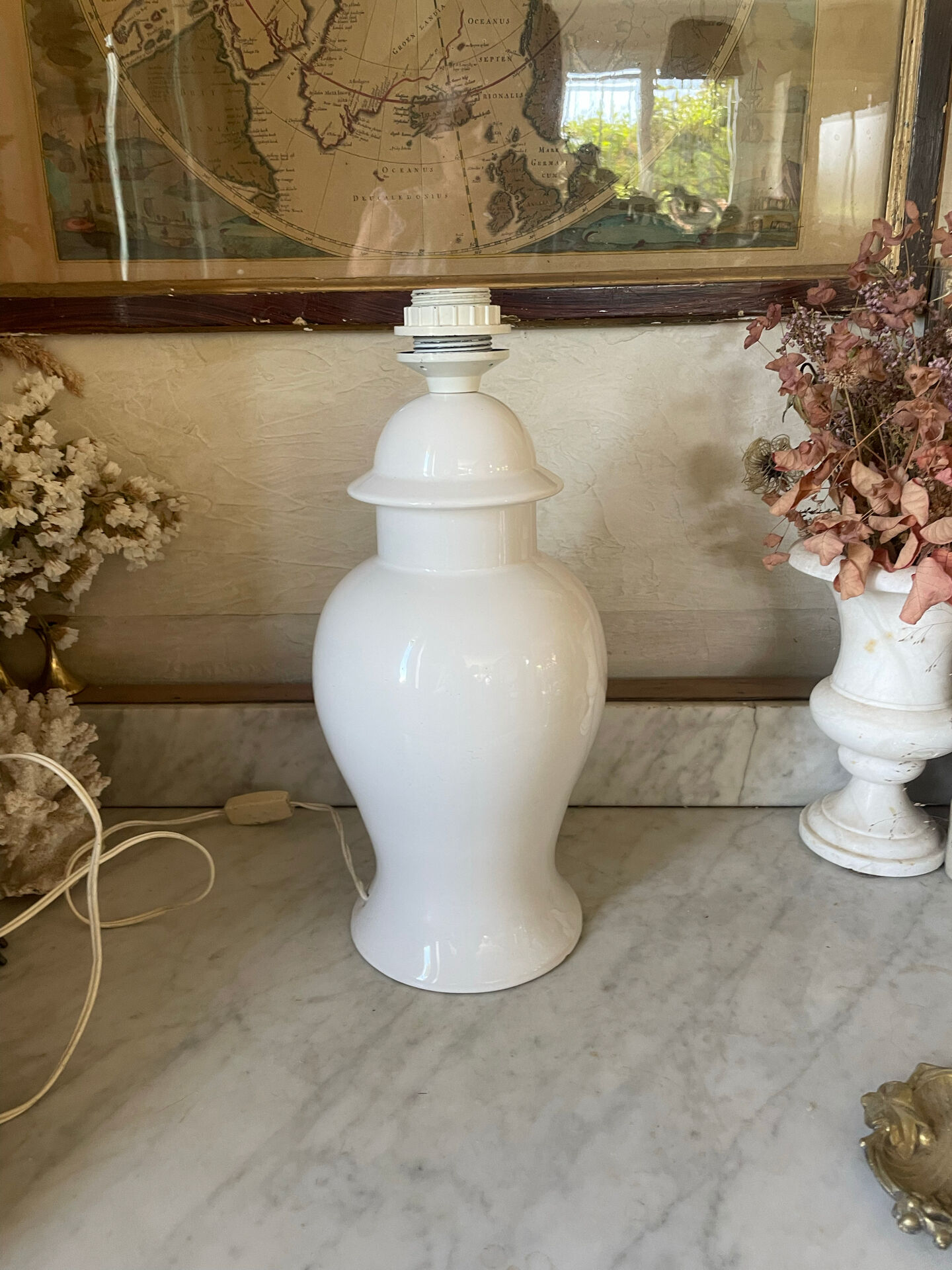 Vintage glazed ceramic lamp