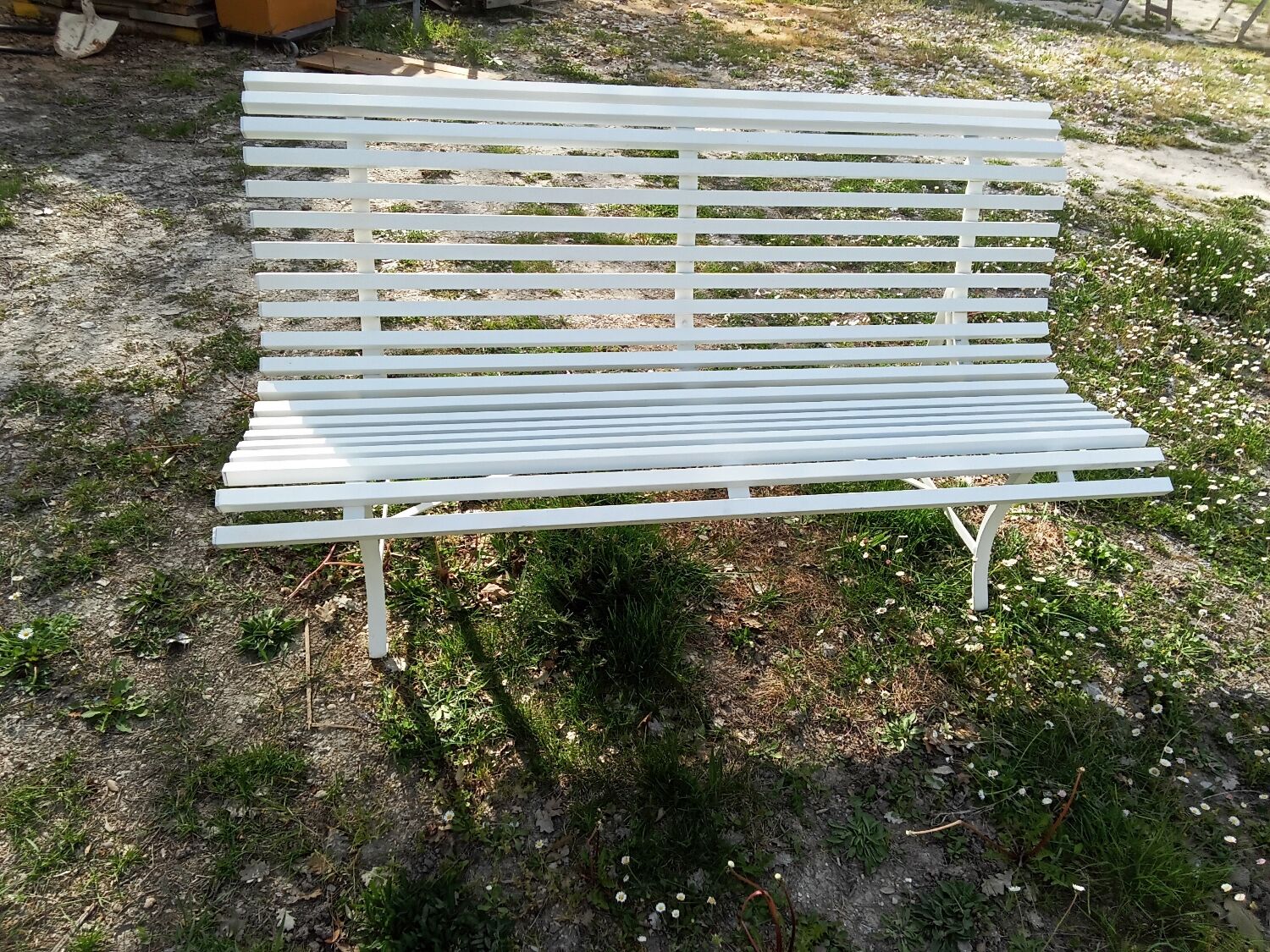 Iron garden bench