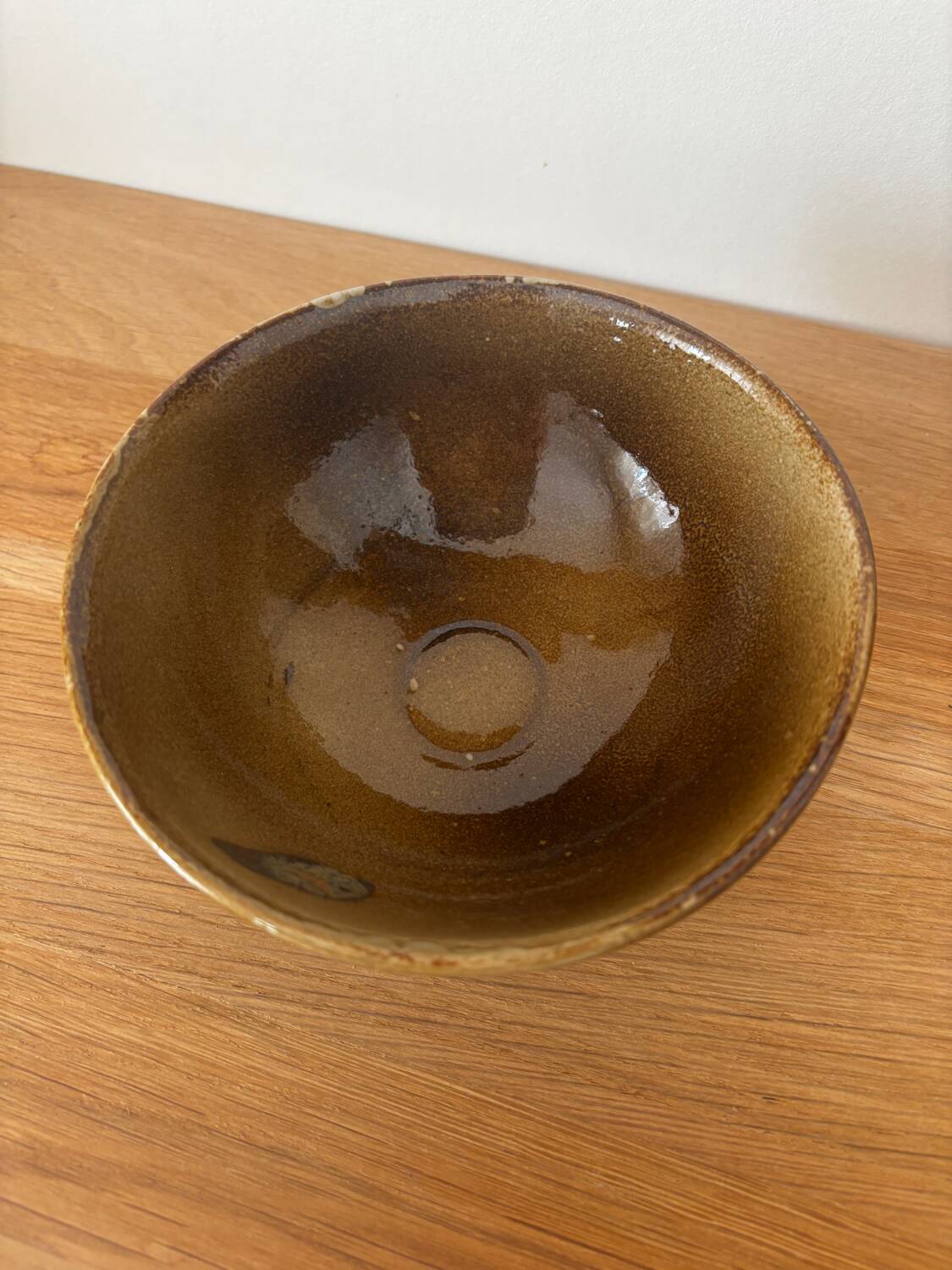 Vintage set of 3 glazed stoneware bowls Morvan pottery and other signature to iden